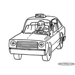 Dibujo para colorear: Taxi (Transporte) #137191 - Dibujos para Colorear e Imprimir Gratis