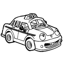 Dibujo para colorear: Taxi (Transporte) #137193 - Dibujos para Colorear e Imprimir Gratis