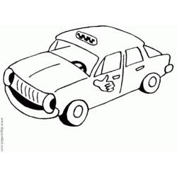 Dibujo para colorear: Taxi (Transporte) #137196 - Dibujos para Colorear e Imprimir Gratis