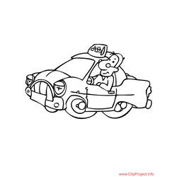 Dibujo para colorear: Taxi (Transporte) #137202 - Dibujos para Colorear e Imprimir Gratis