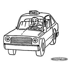 Dibujo para colorear: Taxi (Transporte) #137230 - Dibujos para Colorear e Imprimir Gratis