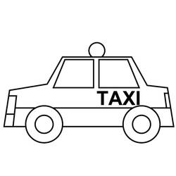 Dibujo para colorear: Taxi (Transporte) #137240 - Dibujos para Colorear e Imprimir Gratis