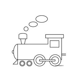 Dibujo para colorear: Train / Locomotive (Transporte) #135029 - Dibujos para Colorear e Imprimir Gratis