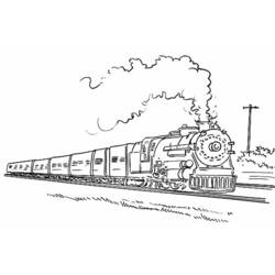 Dibujo para colorear: Train / Locomotive (Transporte) #135034 - Dibujos para Colorear e Imprimir Gratis