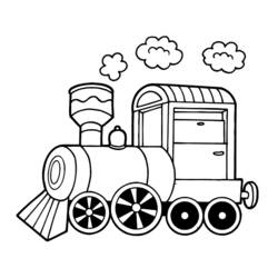 Dibujo para colorear: Train / Locomotive (Transporte) #135035 - Dibujos para Colorear e Imprimir Gratis