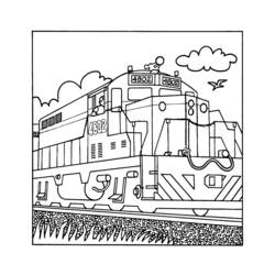Dibujo para colorear: Train / Locomotive (Transporte) #135043 - Dibujos para Colorear e Imprimir Gratis