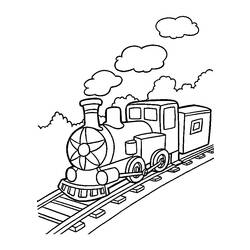 Dibujo para colorear: Train / Locomotive (Transporte) #135047 - Dibujos para Colorear e Imprimir Gratis