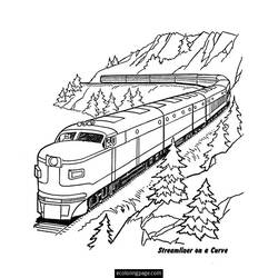 Dibujo para colorear: Train / Locomotive (Transporte) #135052 - Dibujos para Colorear e Imprimir Gratis