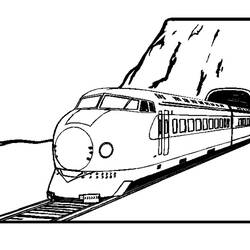 Dibujo para colorear: Train / Locomotive (Transporte) #135065 - Dibujos para Colorear e Imprimir Gratis