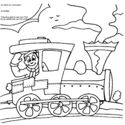 Dibujo para colorear: Train / Locomotive (Transporte) #135082 - Dibujos para Colorear e Imprimir Gratis