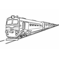 Dibujo para colorear: Train / Locomotive (Transporte) #135083 - Dibujos para Colorear e Imprimir Gratis