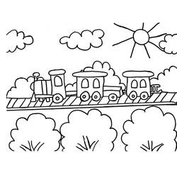 Dibujo para colorear: Train / Locomotive (Transporte) #135098 - Dibujos para Colorear e Imprimir Gratis