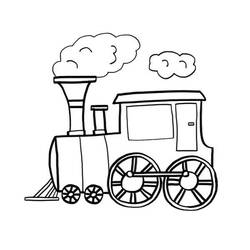 Dibujo para colorear: Train / Locomotive (Transporte) #135105 - Dibujos para Colorear e Imprimir Gratis