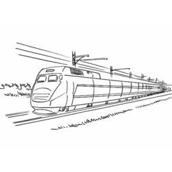 Dibujo para colorear: Train / Locomotive (Transporte) #135160 - Dibujos para Colorear e Imprimir Gratis