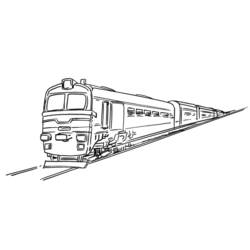 Dibujo para colorear: Train / Locomotive (Transporte) #135237 - Dibujos para Colorear e Imprimir Gratis