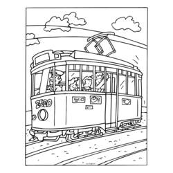 Dibujo para colorear: Tramway (Transporte) #145592 - Dibujos para Colorear e Imprimir Gratis