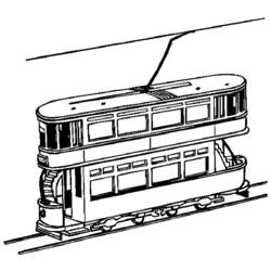 Dibujo para colorear: Tramway (Transporte) #145598 - Dibujos para Colorear e Imprimir Gratis