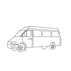 Dibujo para colorear: Van (Transporte) #145097 - Dibujos para Colorear e Imprimir Gratis