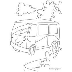 Dibujo para colorear: Van (Transporte) #145105 - Dibujos para Colorear e Imprimir Gratis