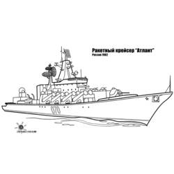 Dibujo para colorear: Warship (Transporte) #138488 - Dibujos para Colorear e Imprimir Gratis