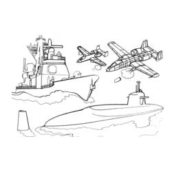 Dibujo para colorear: Warship (Transporte) #138494 - Dibujos para Colorear e Imprimir Gratis