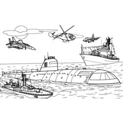 Dibujo para colorear: Warship (Transporte) #138625 - Dibujos para Colorear e Imprimir Gratis