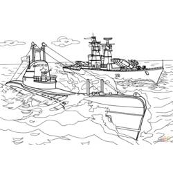 Dibujo para colorear: Warship (Transporte) #138629 - Dibujos para Colorear e Imprimir Gratis