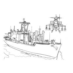 Dibujo para colorear: Warship (Transporte) #138652 - Dibujos para Colorear e Imprimir Gratis