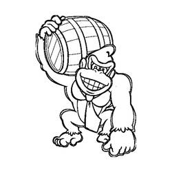 Dibujos para colorear: Donkey Kong - Dibujos para Colorear e Imprimir Gratis