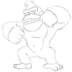 Dibujo para colorear: Donkey Kong (Videojuegos) #112204 - Dibujos para Colorear e Imprimir Gratis